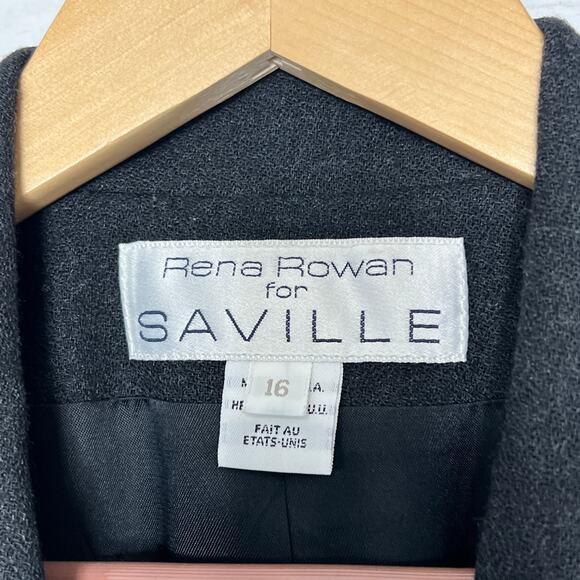 Rena Rowan for Saville Double Breasted Blazer Jacket Wool Plus Size 16 - Picture 3 of 11
